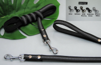Bullyzei Leine gummiert + reflektierend 20mm x 15m ohne Schlaufe, grau